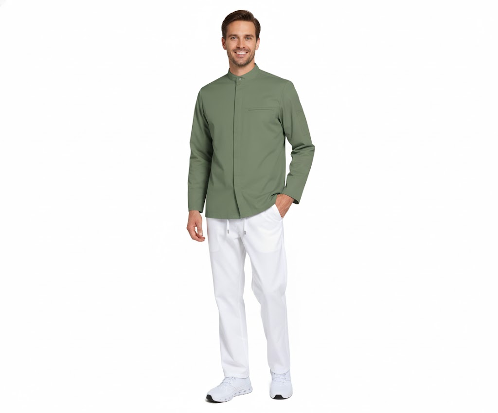 Nybo Grön Unisex New Nordic Kockjacka — Långärmad, Komfort och Flexibilitet