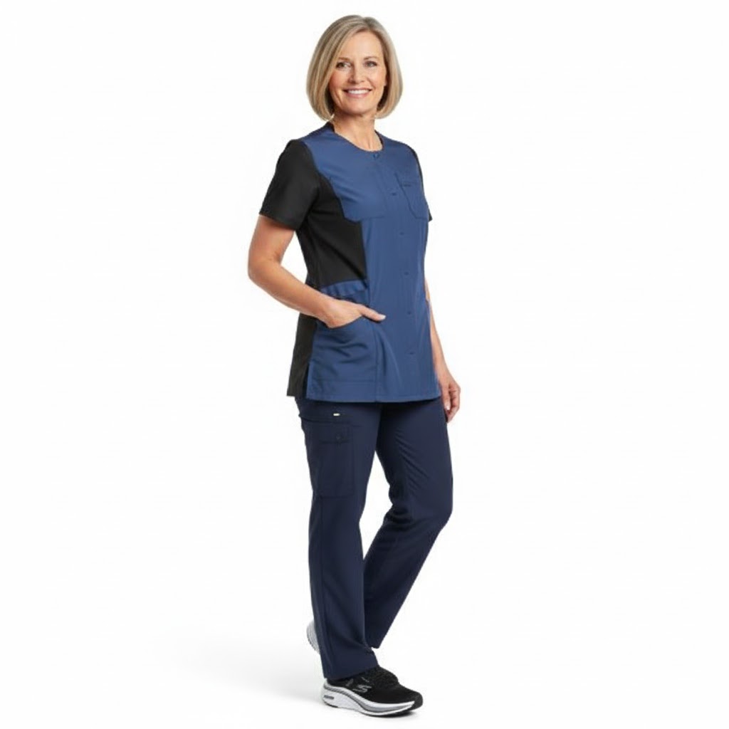 Nybo Navy Unisex Sporty Mix Tunika, Andningsbar, Stretch
