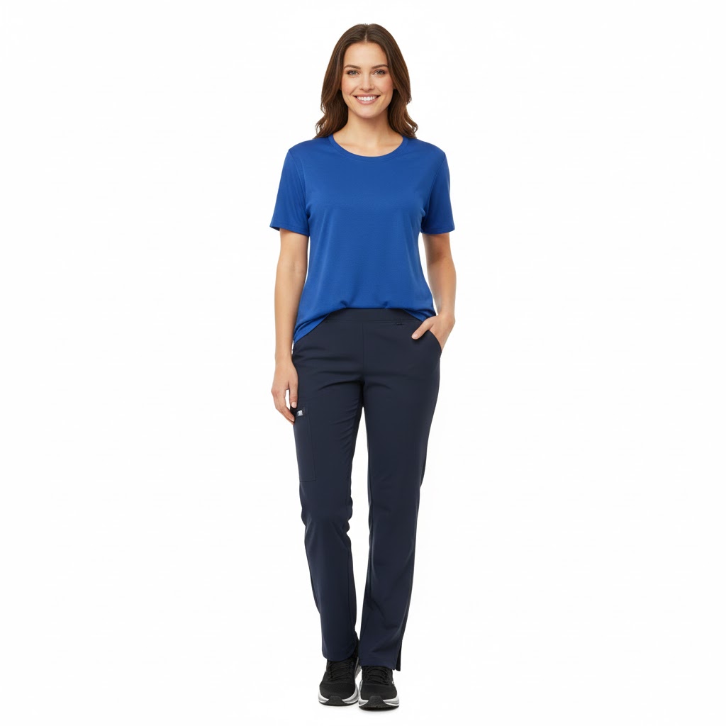 Nybo Sporty T800 unisex byxor i navy – lätt multi-stretch, elastisk midja & justerbar benlängd