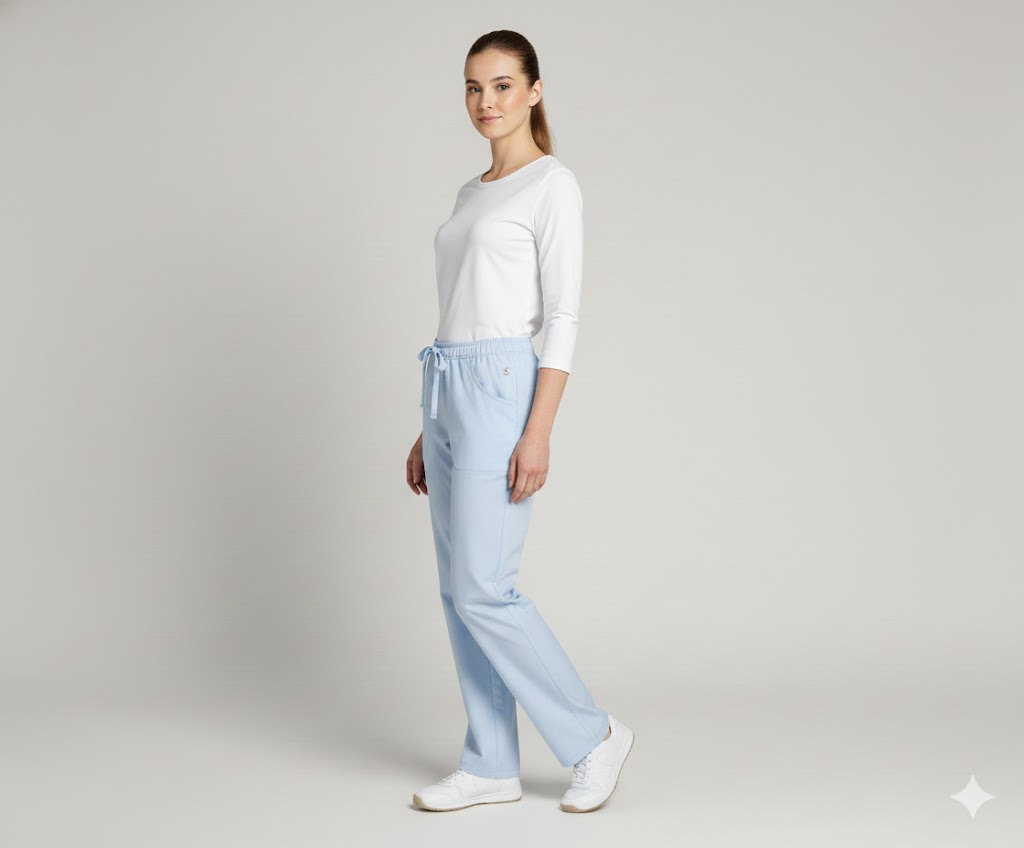 Nybo ljusblå unisex Heart pull-on-byxor, andningsbara, resår