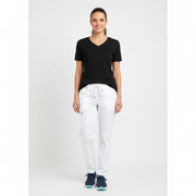 Svart dam-t-shirt med V-ringning