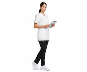 Nybo Vit Unisex Heart Tunika, Andningsbar, Rymlig Passform