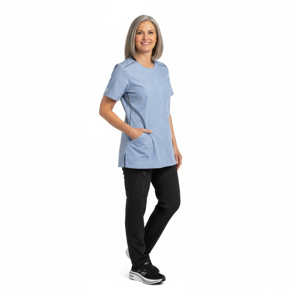 Nybo Ljusblå Unisex Sporty Tunika, kortärmad, flexibel