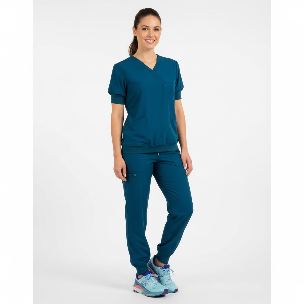Nybo Navy Unisex Micro Sport-kasack, ribbad kant