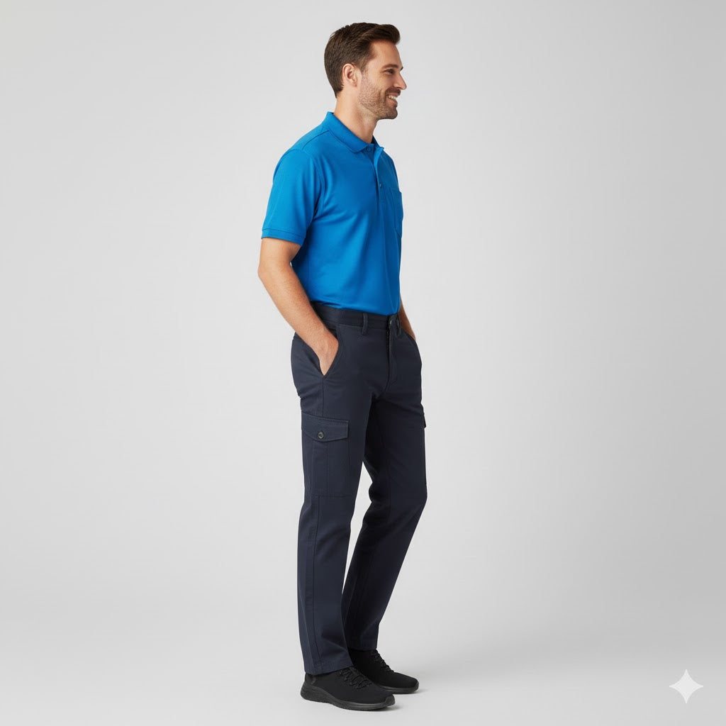 Nybo Navy Herrbyxa Perfect Fit Chino, Justerbar Midja, Slitstark