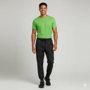 Nybo Svart Herr Garçon Street-Pants, Kort, Ribbad, Resår, Komfort