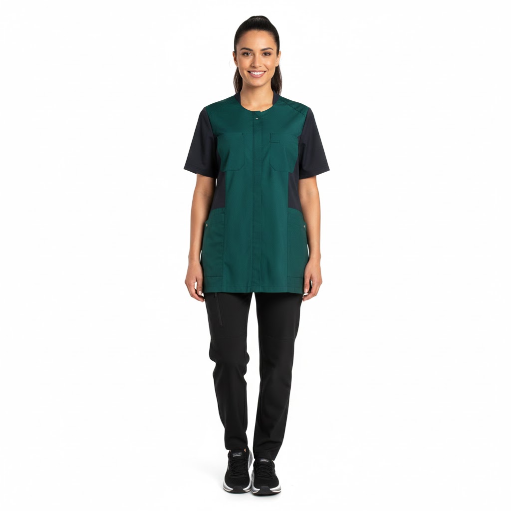 Nybo mörkgrön damtunika Sporty Mix — elastisk, andningsbar och bekväm