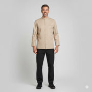 Nybo Khaki Unisex New Nordic Kokkejakke, långärmad, bekväm, elastisk