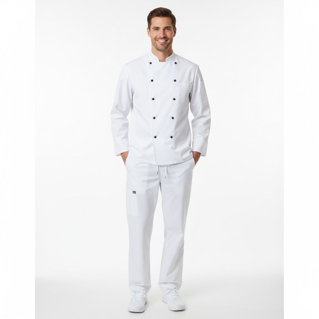 Nybo Vit Unisex Delight Kockjacka – Slitstark och bekväm
