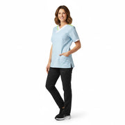 Nybo Nova Premium unisex-tunika, ljusblå/vit/ljusgrön — komfort, slitsar, justerbar