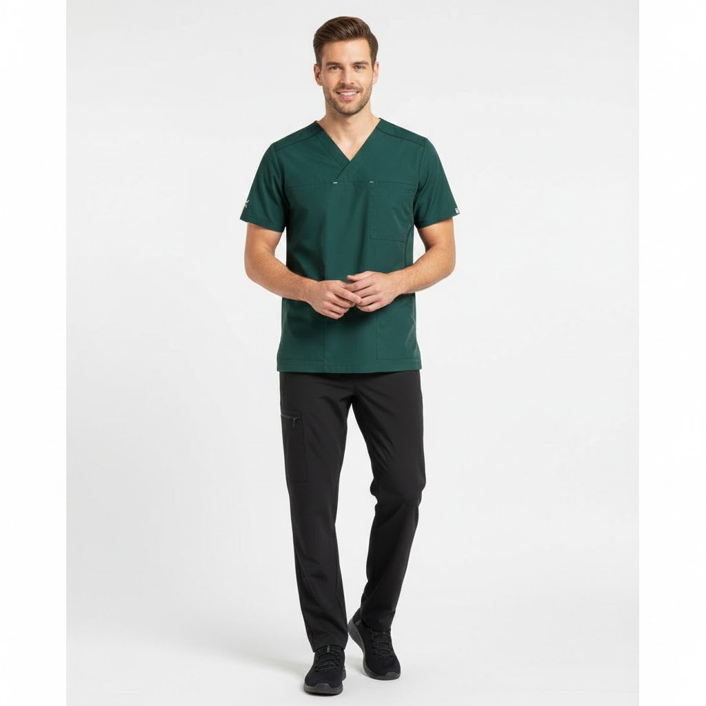 Nybo Mørkegrøn Unisex Sporty Busseronne, Fleksibel, Rummelige lommer