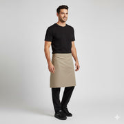 Nybo Khaki Unisex Pick-Up förkläde med kort framstycke och ficka