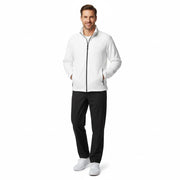 Nybo Vit Herr Shirts & Outdoort Microfleece Cardigan, Antipilling, Resår i nederkanten