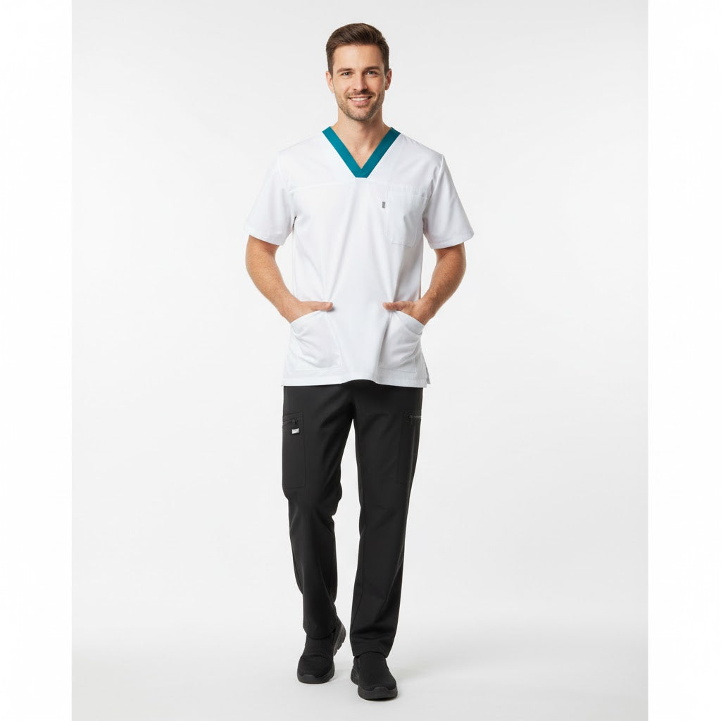 Nybo Vit/Petrol Unisex Aqua Busseronne, Slitstark, V-ringning