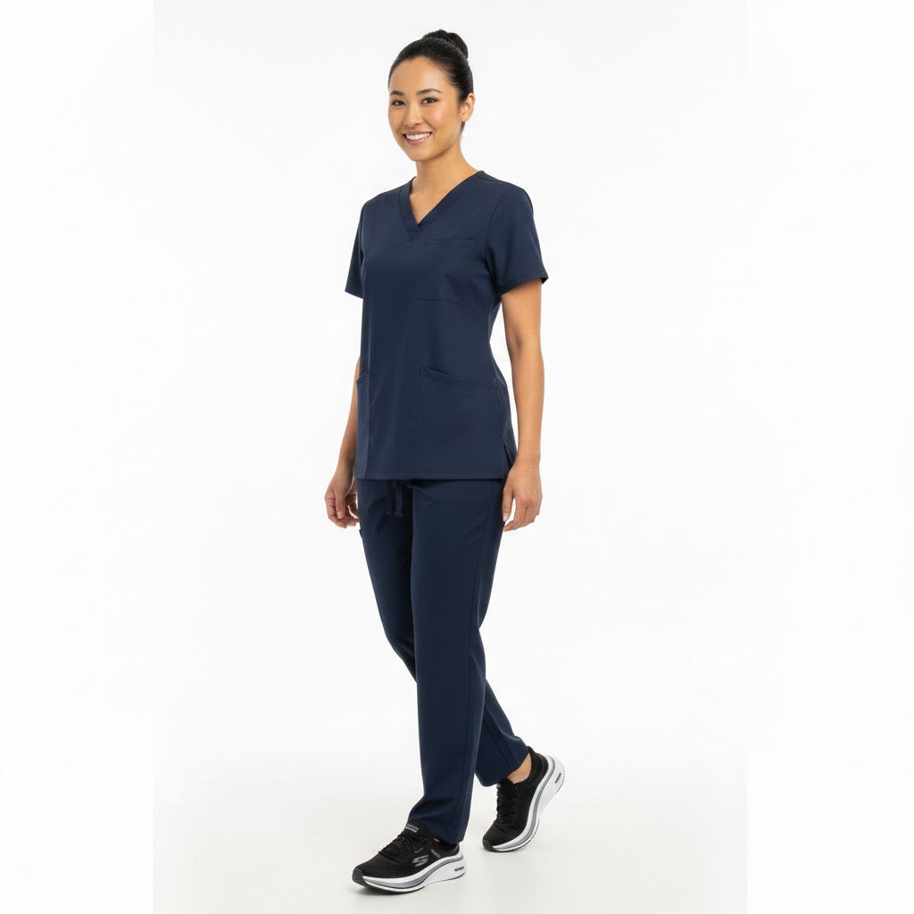 Nybo Navy Unisex Heart Pull-on-byxor, Andningsbar, Rymlig passform