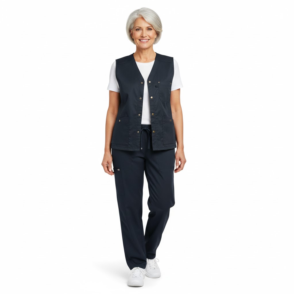 Nybo Navy Unisex Super Cool Vest, Kort, Justerbar, Slitstark