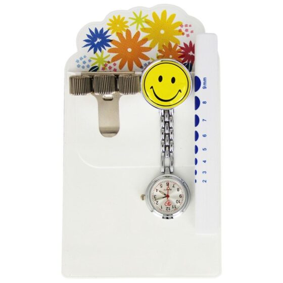 Paket till fickan med smileyklocka