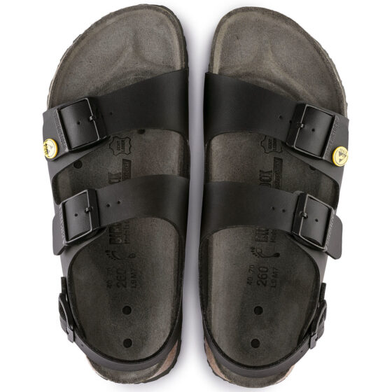 Svart Milano från Birkenstock, ESD godkända sulor