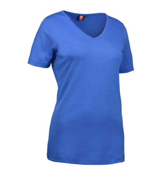 Blå t-shirt med v-hals