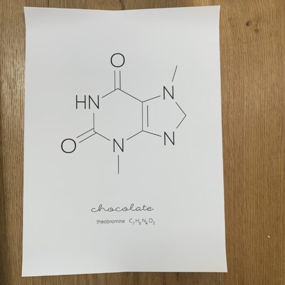 Molekyl plakat för chokolad älskaren