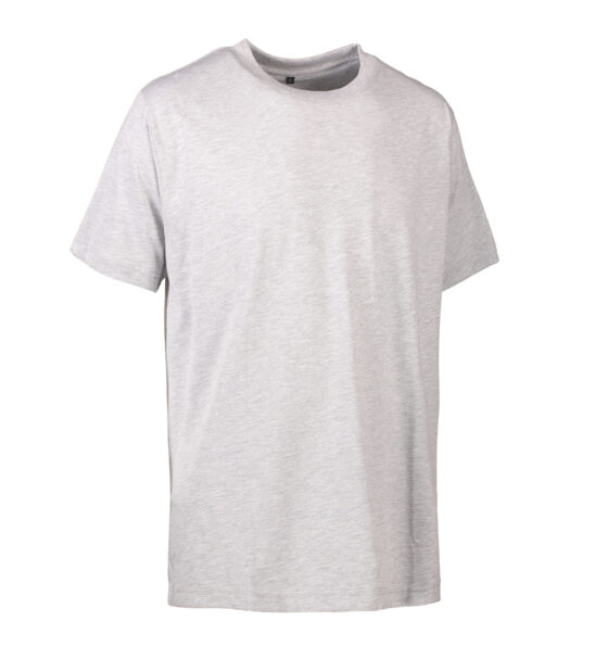 Gråmelerad T-shirt till män i kraftig kvalitet