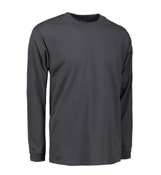 Mörkgrå T-shirt med långa ärmar till män
