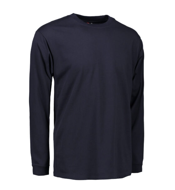 Mörkblå långärmad T-shirt till män