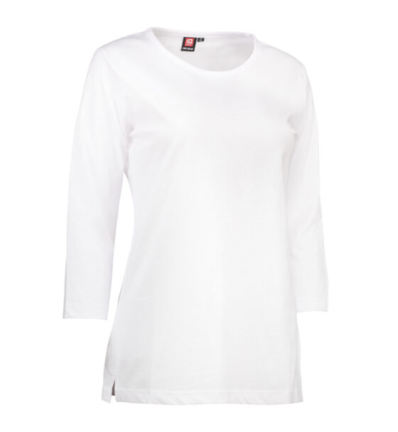 Slitstark 3/4 armad T-shirt i vitt