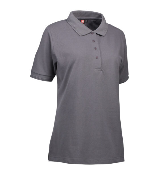 Silver grå polo T-shirt i kraftig kvalitet
