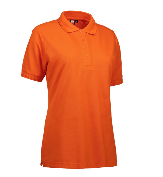 Orange polo T-shirt i kraftig kvalitet