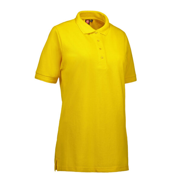 Gul polo T-shirt i kraftig kvalitet