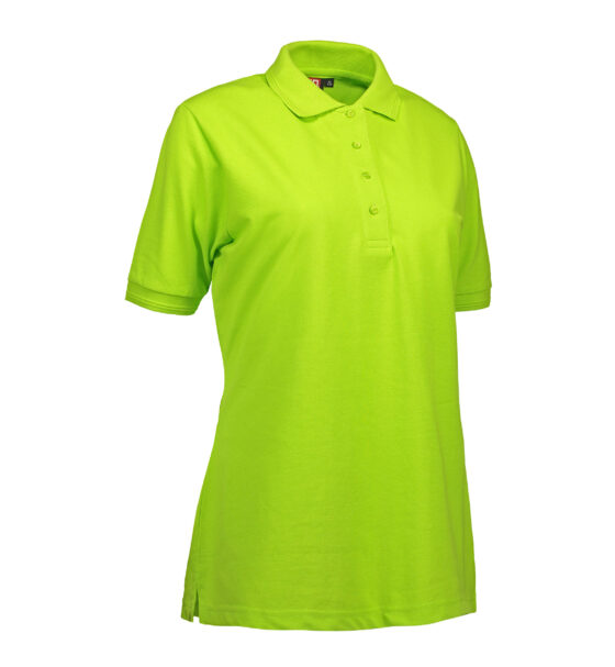Lime färgad polo T-shirt i kraftig kvalitet