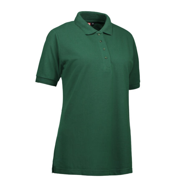 Flaskgrön polo T-shirt i kraftig kvalitet