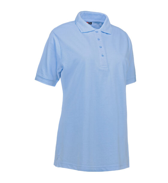 Ljusblå polo T-shirt i kraftig kvalitet