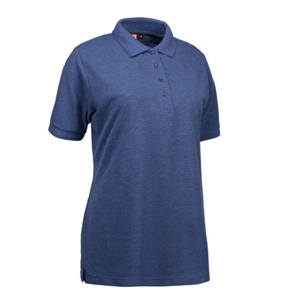 Blå polo T-shirt i kraftig kvalitet