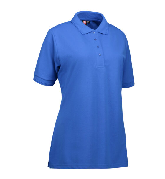 Azur blå polo T-shirt i kraftig kvalitet