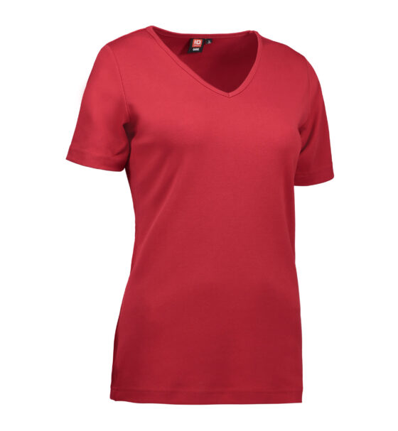 Röd T-shirt med v-hals