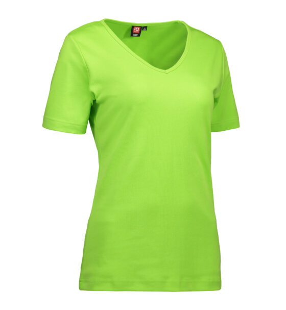 Lime färgad t-shirt med v-hals