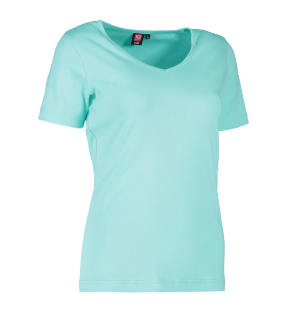 T-shirt i mint färg med v-hals