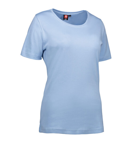 Ljus blå t-shirt med rund hals