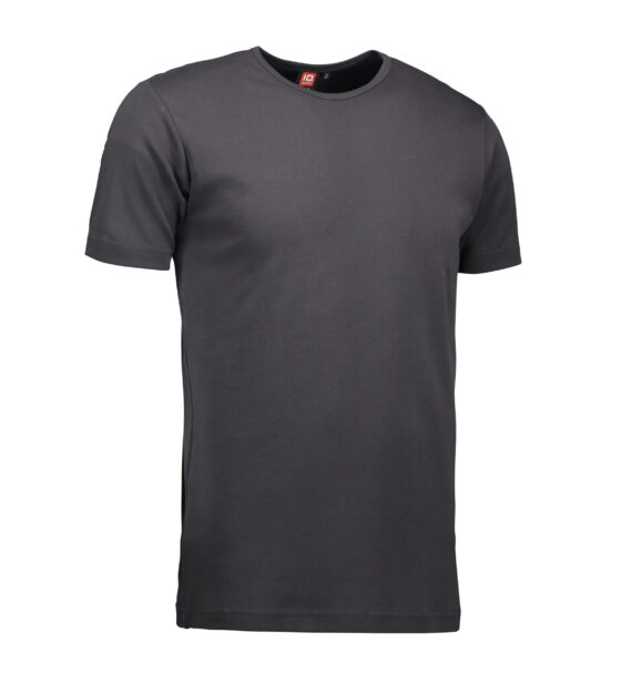 Mörk grå t-shirt med rund halst till män