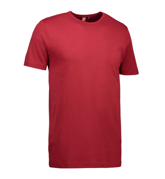 Röd t-shirt med rund hals till män