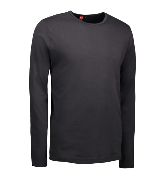Mörk grå långärmad T-shirt till män