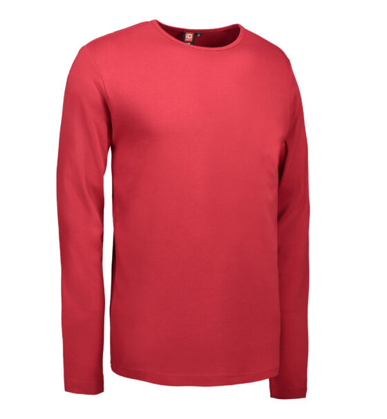 Röd långärmad T-shirt till män