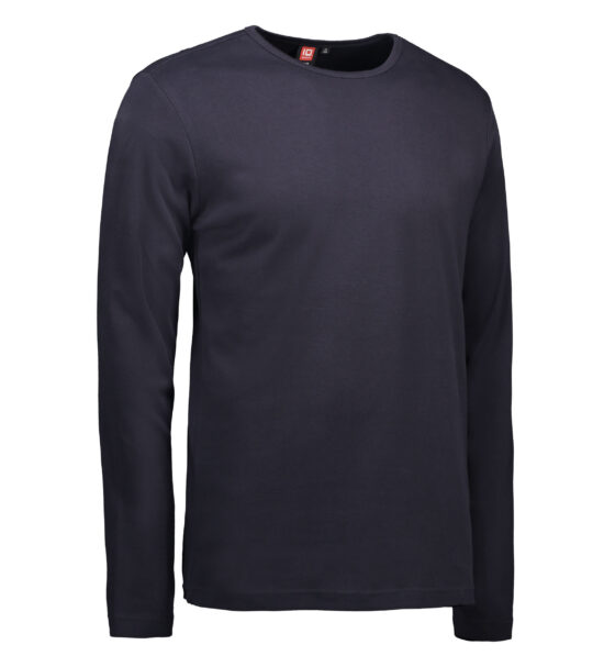 Navy blå långärmad T-shirt till män