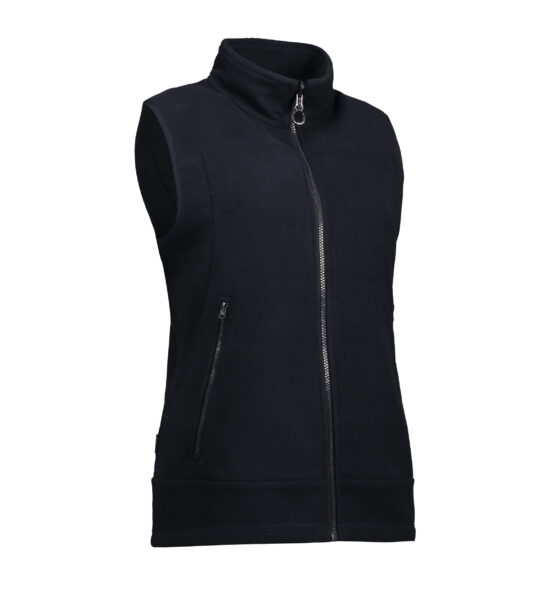 Mjuk fleece väst till damer i navy blå