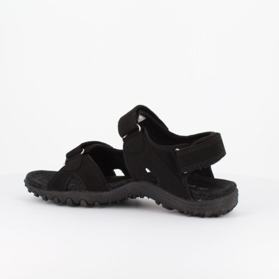 Svart sandal till dig som har breda fötter