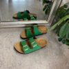Grön Cruz biosandal med breda remmar