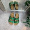 Grön Cruz biosandal med breda remmar