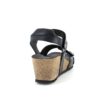 Svart skinnsandal från Green Comfort med kilklack